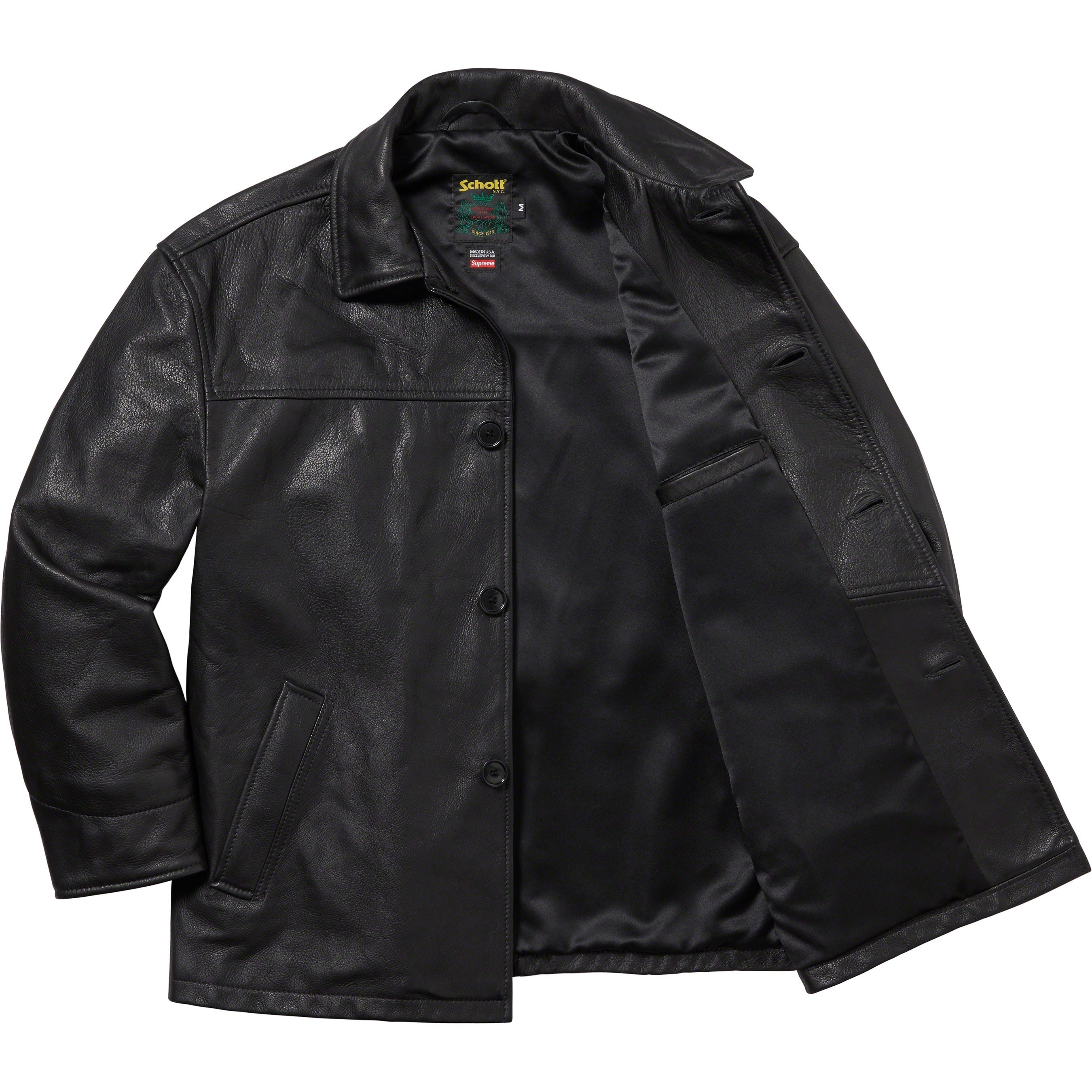 Supreme®/Schott® Leather Car Coat view 10